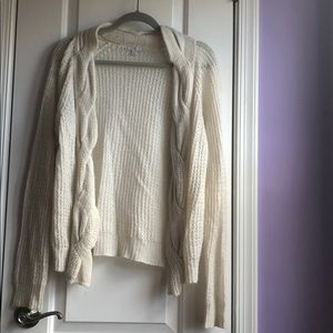 Cozy White Knit Cardigan